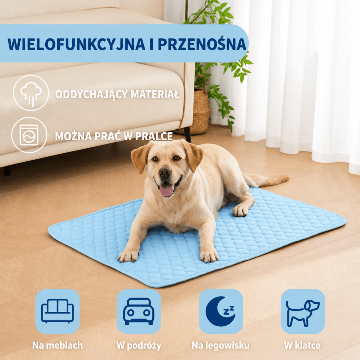 Mata Chłodząca dla Psa z Aktywnym Chłodzeniem
