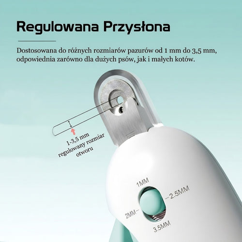 Obcinacz do Paznokci dla Kota z Regulacją i Pilnikiem – Bezpieczne Przycinanie Pazurów