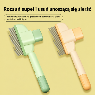 Grzebień na Pchły dla Psa i Kota – Samoczyszczący z Ergonomicznym Uchwytem
