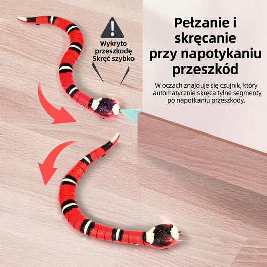 Interaktywna Zabawka dla Kota Wąż – Reagująca na Ruch, Ładowanie USB 8