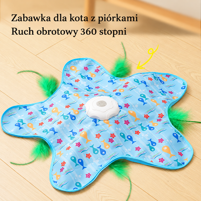 Interaktywna Zabawka dla Kota z Ruchomym Piórem – Trzy Tryby Prędkości, Stymulacja Instynktów