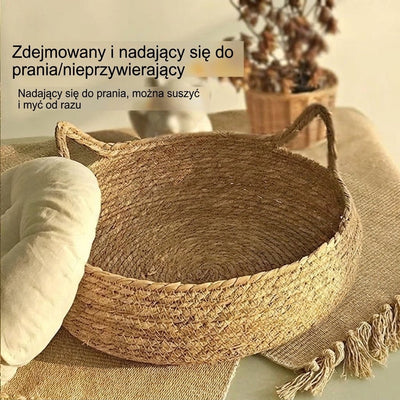 Legowisko Dla Kota Ręcznie Tkane z Podkładką Sezonową – Bawełniane i Zdejmowane 9