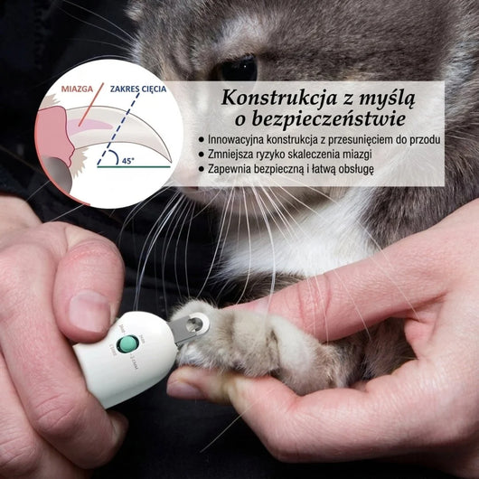 Obcinacz do Paznokci dla Kota z Regulacją i Pilnikiem – Bezpieczne Przycinanie Pazurów