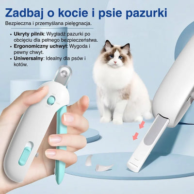 Obcinacz do Paznokci dla Kota z Regulacją i Pilnikiem – Bezpieczne Przycinanie Pazurów