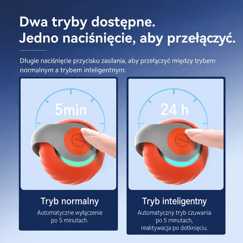 Piłka dla Kota Interaktywna – Szybka, Ładowanie USB-C, Nietoksyczny Silikon 5 cm