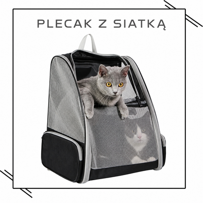Plecak Dla Kota z Okienkiem 180° – Wygodne i Bezpieczne, Do 8 kg