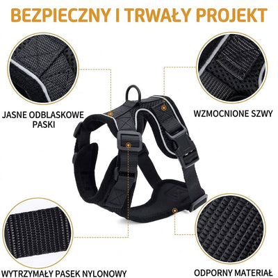 Szelki dla Kota z Regulacją i Smyczą 60 cm – Odporne na Ucieczkę, Odblaskowe Elementy 10