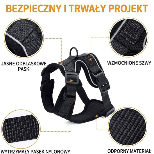 Szelki dla Kota z Regulacją i Smyczą 60 cm – Odporne na Ucieczkę, Odblaskowe Elementy 10