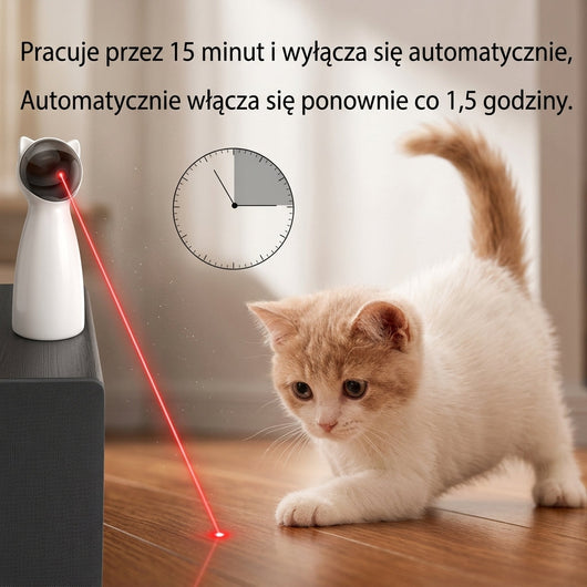 Zabawka dla kota interaktywna z automatycznym laserem – Stymulująca zabawa w domu 6