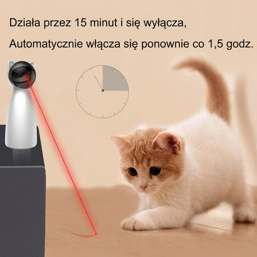 Zabawka dla kota interaktywna z automatycznym laserem – Stymulująca zabawa w domu 4