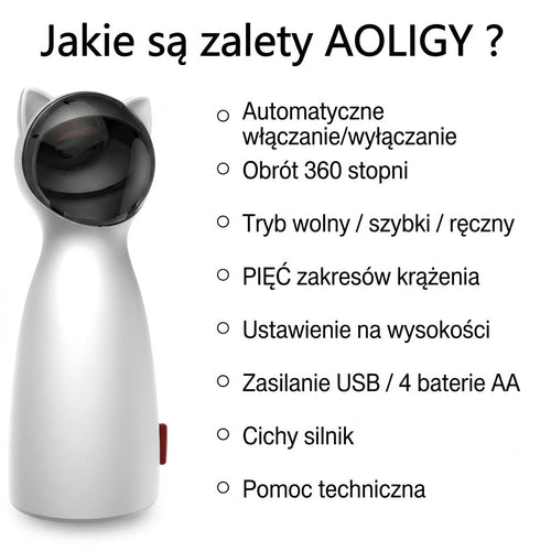 Zabawka dla kota z automatycznym laserem – interaktywna zabawka do aktywnej zabawy w domu