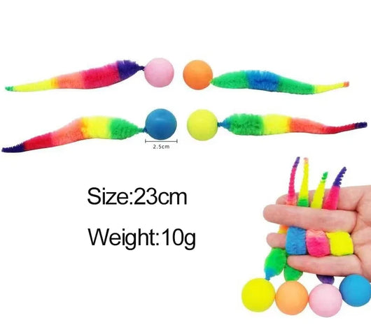 Interaktywna zabawka dla kota z pluszowym ogonem i piłką o długości 23 cm i wadze 10 g